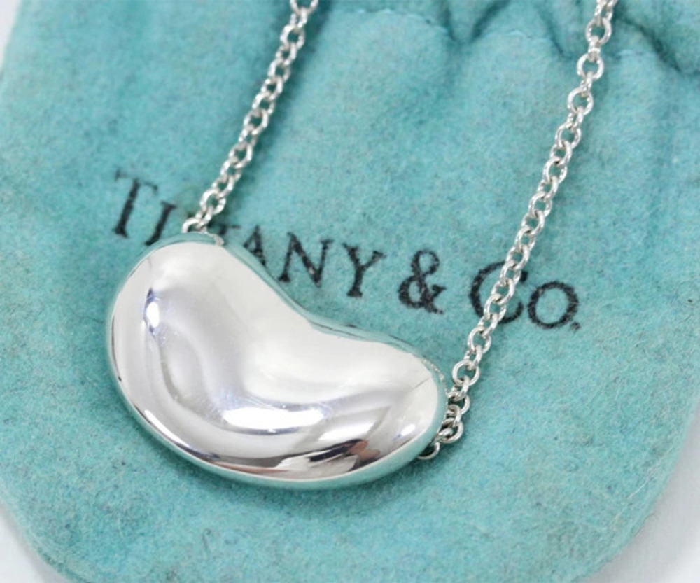 TIFFANY Co Bean Necklace Sterling Silver